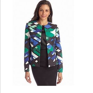 NWOT Kasper Blazer Green, Blue, Black Jacket